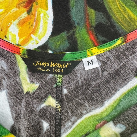Jams World Sherry Dress Hawaiian Tropical Floral Print Wearable Art Size Medium - Picture 7 of 8